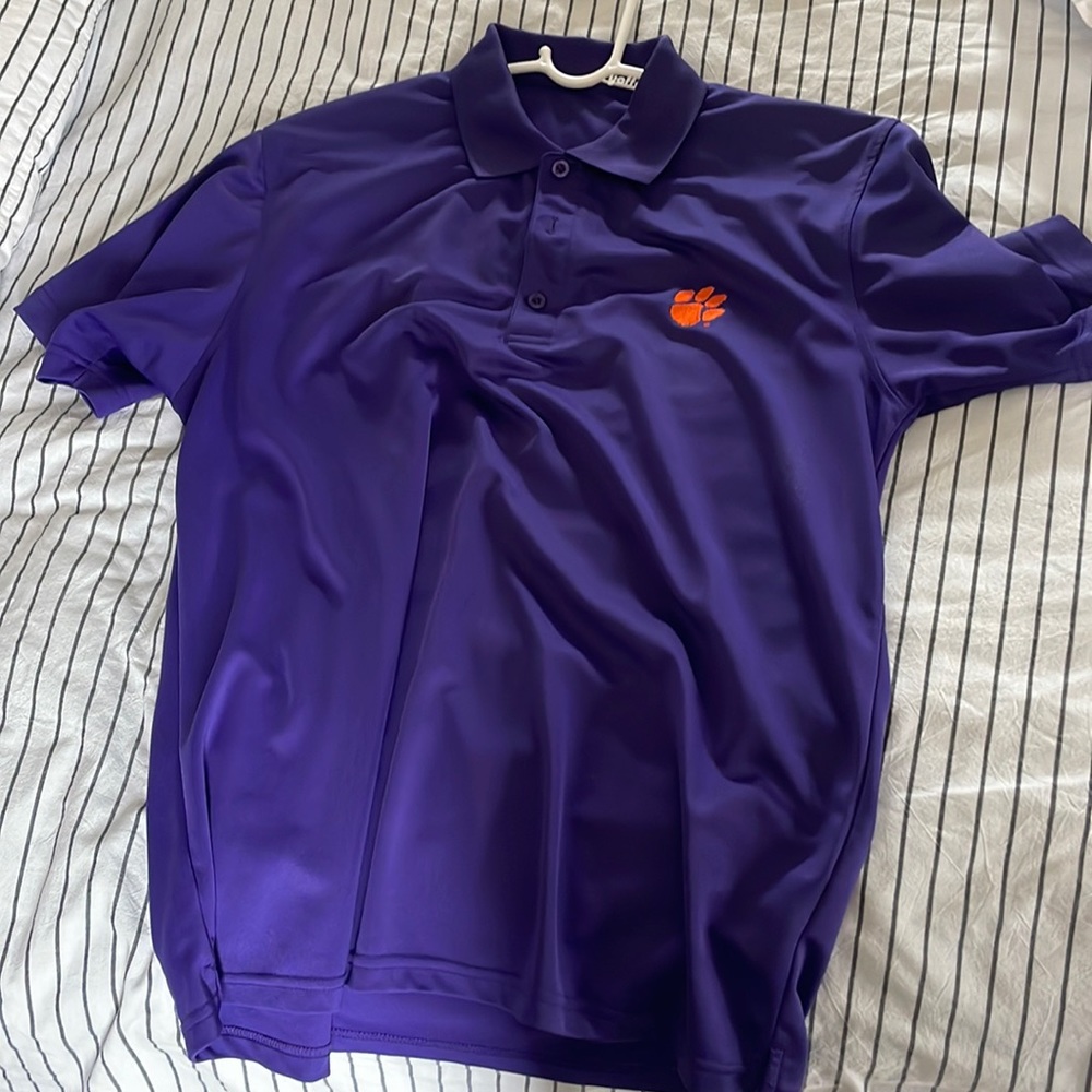 Clemson Tigers purple polo - Size L